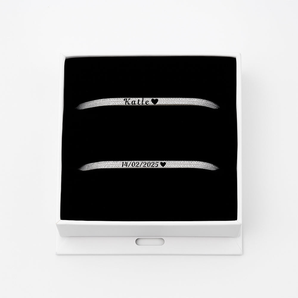 Engraved Rope Bracelet Set